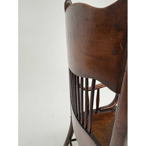 3228 - An American walnut armchair, circa 1900, height 112cm, width 60cm.