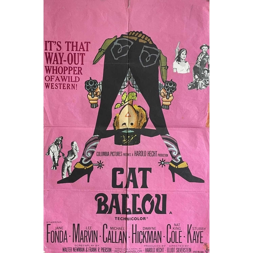 328 - Two 1960s British single-sheet film posters - 'Cat Ballou', 75 x 50.5cm, and 'The Wild Angels', 76 x... 