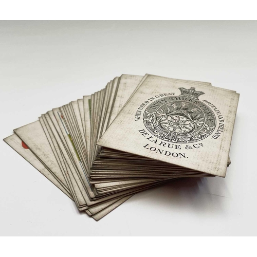 357 - A set of De La Rue & Co playing cards, with black and gilt backs, 9.4X6.4cm. Provenance: Michael Tre... 