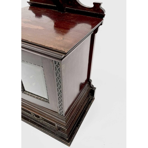 385 - An Edwardian mahogany humidor fitted with a bevelled edge glazed door, with fitted interior and a fu... 