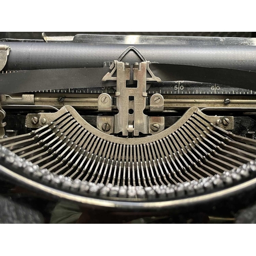 462 - A Remington Model 5 portable typewriter, cased, width 29cm, together with a Corona portable typewrit... 