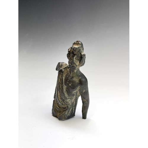 470 - A bronze bust of a Roman god, height 14cm.