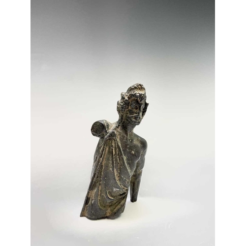 470 - A bronze bust of a Roman god, height 14cm.