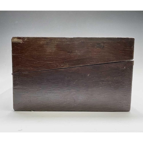 479 - A Victorian rosewood and brass inlaid writing box, with fitted interior, width 40.5cm.