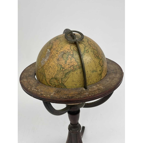 6 - A Newton's New and Improved Terrestrial 12 inch globe, published 1816, with brass meridian circle an... 