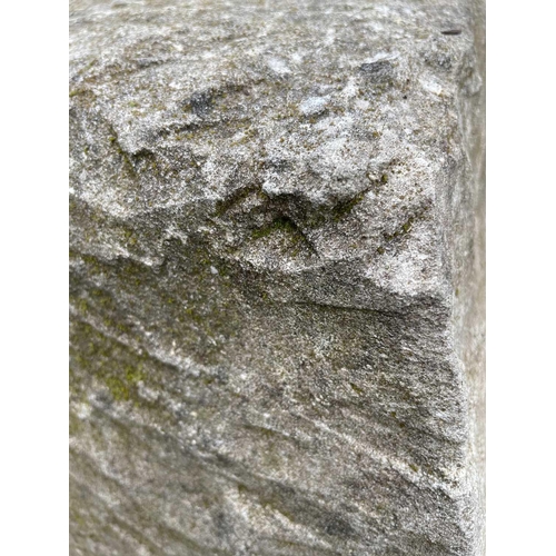 620 - A limestone staddle stone base. Approx. height 54cm.