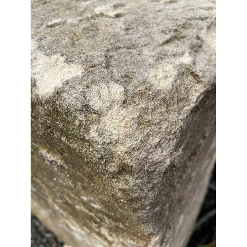 624 - A limestone staddle stone base. Approx. height 54cm.