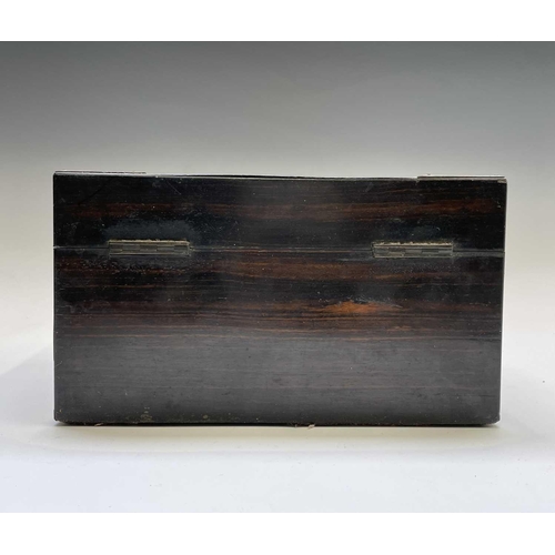 72 - A Victorian rosewood and brass mounted toilet box, width 28.5cm, together with a similar Victorian b... 