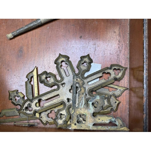 72 - A Victorian rosewood and brass mounted toilet box, width 28.5cm, together with a similar Victorian b... 