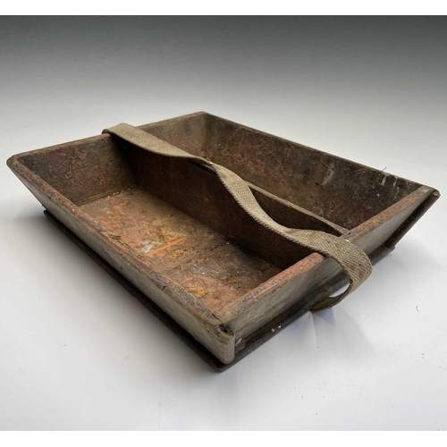 74 - A Victorian pine two division cutlery tray, bearing traces of original paint, height 8cm, width 37cm... 