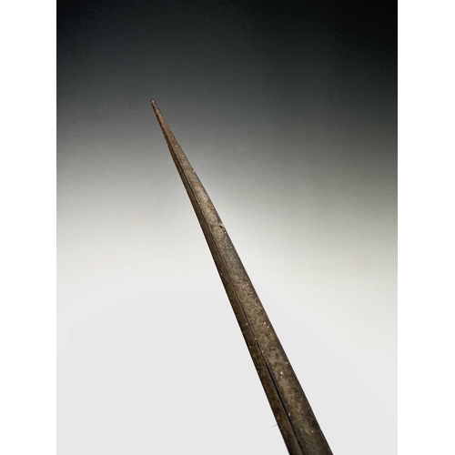 78 - A British 1839 pattern socket bayonet, the triangular blade stamped S.Hill and 156, length 46cm.