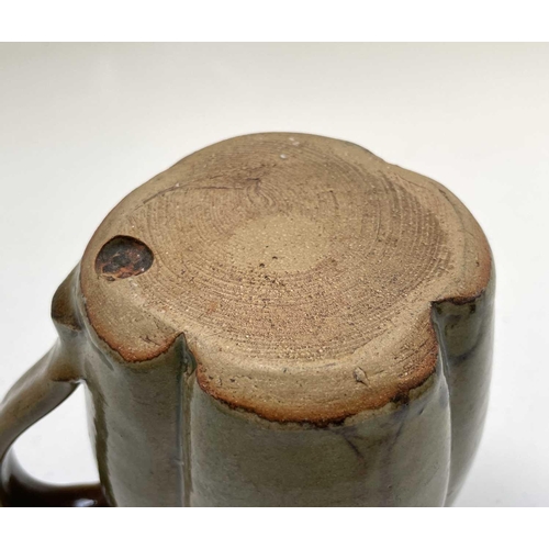 809 - Alan Brough, A studio pottery jug, with incised decoration, impressed seal mark, height 13.5cm, anot... 