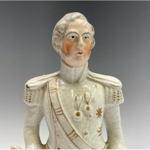 811 - A 19th century Staffordshire flatback portrait figure, 'Sir Charles Napier'. Height 29cm.