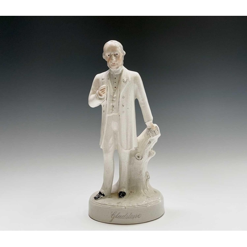 812 - A 19th century Staffordshire flatback portrait figure, 'Garibaldi', height 32cm, together with anoth... 