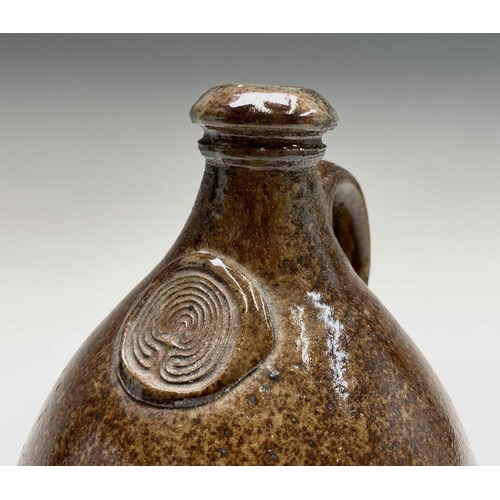 819 - A Svend Bayer (b.1946) studio pottery stoneware flagon, impressed with labyrinth seal. Height 22.5cm... 