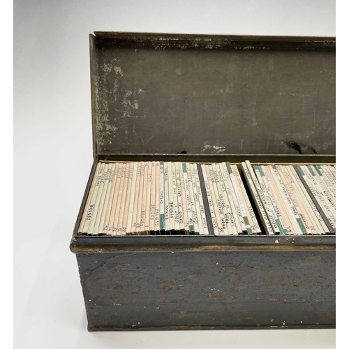 83 - A group of approximately 80 lantern slides, mainly Belgium, contained in a lacquered tin.