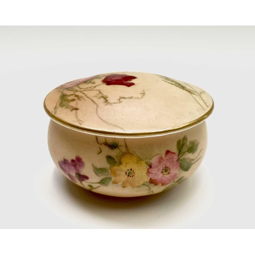 846 - A Royal Worcester ewer, shape no. 1094, with hand painted floral decoration, printed marks including... 