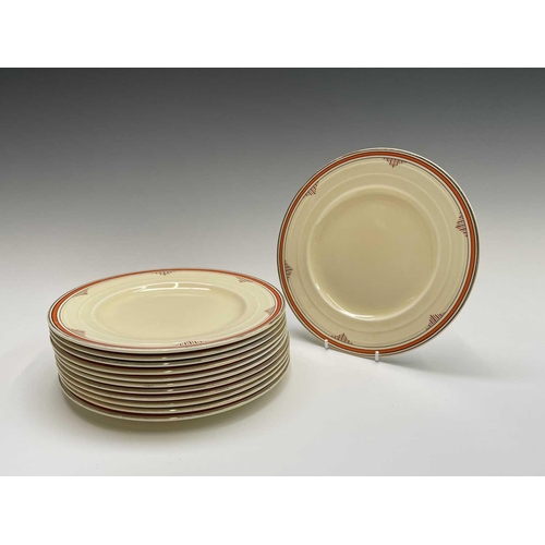 849 - An Art Deco period Grindley dinner service comprising two tureens, width 28cm, two smaller tureens w... 