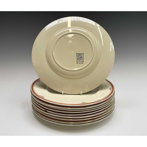 849 - An Art Deco period Grindley dinner service comprising two tureens, width 28cm, two smaller tureens w... 