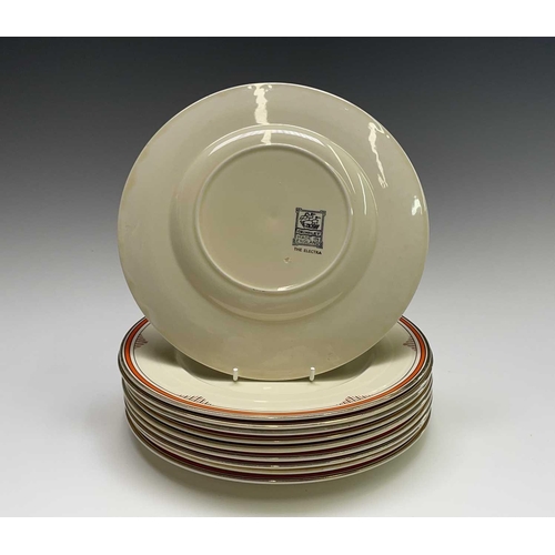 849 - An Art Deco period Grindley dinner service comprising two tureens, width 28cm, two smaller tureens w... 