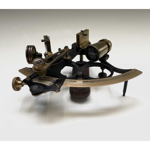 87 - A Heath & Co 'Hezzanith' sextant, numbered H559, the oak case with certificate dated November 1942, ... 