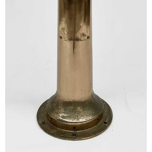 89 - A ship's brass telegraph, the perspex dial inscribed SMP 711, height 98cm, reputedly recovered from ... 