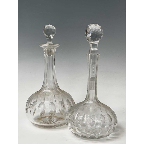 913 - A collection of Georgian and Victorian glass decanters (box). Provenance: Michael Trethewey. A Gentl... 