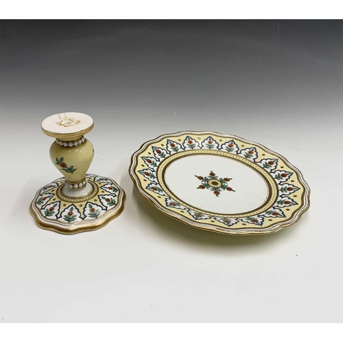 938 - A Victorian china aesthetic movement part dessert service, probably Brown, Westhead, Moore & Co, the... 