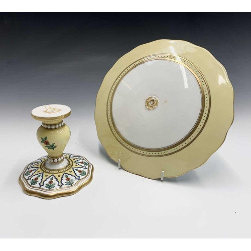 938 - A Victorian china aesthetic movement part dessert service, probably Brown, Westhead, Moore & Co, the... 