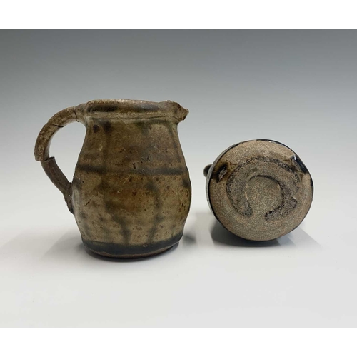 939 - Leach Pottery, A Bill Marshall small jug, with incised decoration below the spout, personal and St I... 