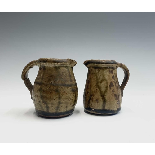 939 - Leach Pottery, A Bill Marshall small jug, with incised decoration below the spout, personal and St I... 