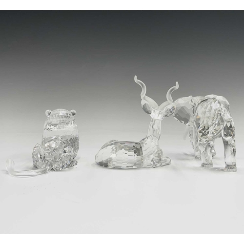 942 - Three Swarovski Crystal Society ornaments from the 'Inspiration Africa Series', 'The Elephant', Annu... 