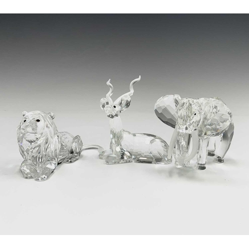 942 - Three Swarovski Crystal Society ornaments from the 'Inspiration Africa Series', 'The Elephant', Annu... 