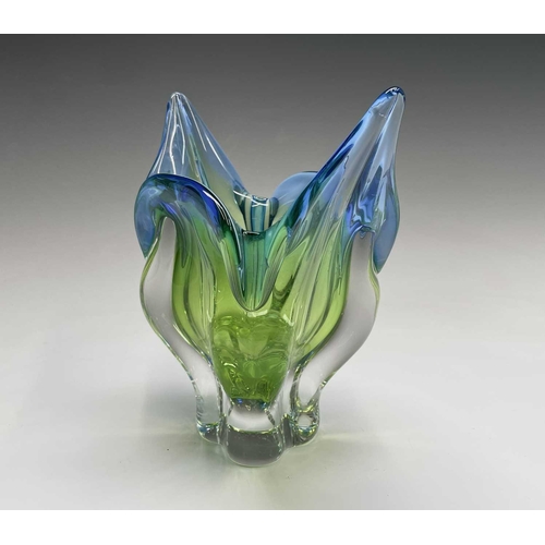 954 - A collection of Murano glass to include a bowl, 27cm diameter, and four vases, height 23cm diminishi... 