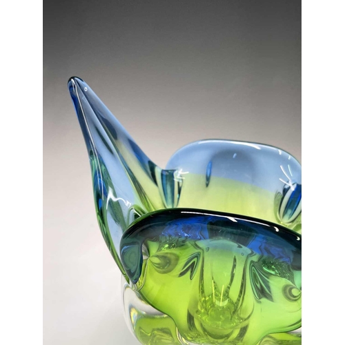 954 - A collection of Murano glass to include a bowl, 27cm diameter, and four vases, height 23cm diminishi... 