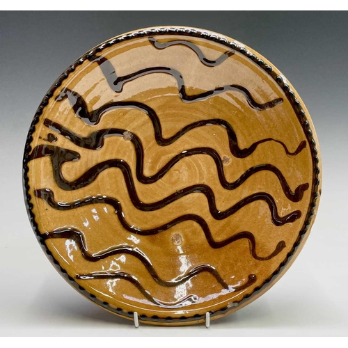 960 - A John Reeve (1929-2012, ex Longlands Pottery, Hennock, Devon, c. 1968-1970) slip decorated earthenw... 