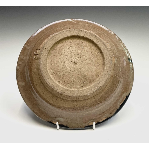 962 - A John Reeve (1929-2012, ex Longlands Pottery, Hennock, Devon, c. 1968-1970) stoneware plate. Diamet... 