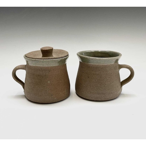 965 - Amanda BRIER (b. 1978) Leach pottery jug with crackle glaze 11cm in height, five David LEACH example... 