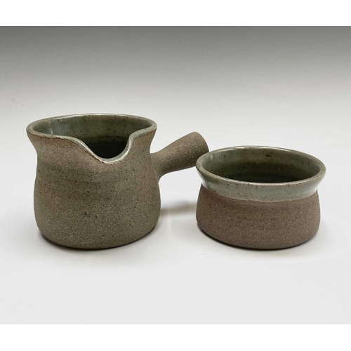 965 - Amanda BRIER (b. 1978) Leach pottery jug with crackle glaze 11cm in height, five David LEACH example... 