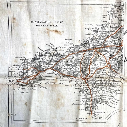 103 - 'Bacon's Cycling Road-Map of England,' sheets no. 2 and 7, printed on silk; 'Bacon's County Map and ... 