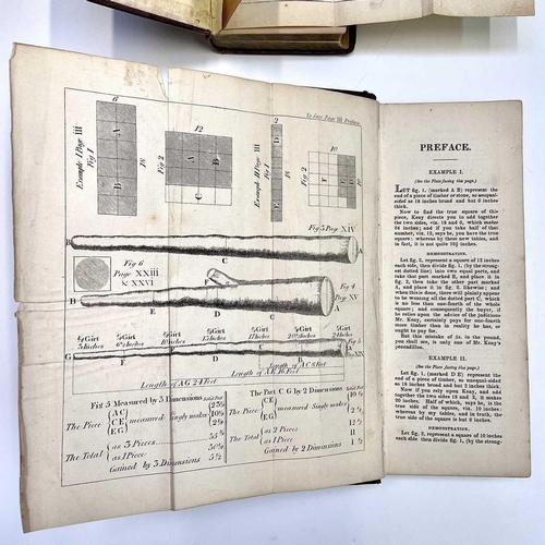 106 - 'Hoppus's Practical Measurer,' full calf, fold out engraving, Thomas Johnson, Manchester, 1850; plus... 