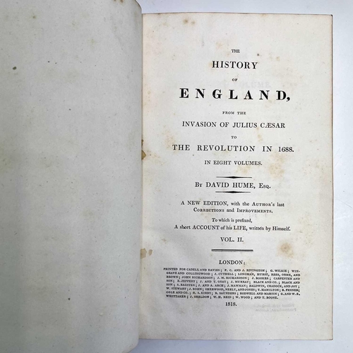 126 - JOHN ADOLPHUS. 'The History of England....' the fourth edition, uniformly bound, bumped, vol I with ... 