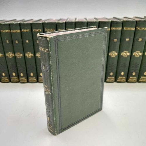 130 - Sir WALTER SCOTT. The 'Waverley' Handy Volumes, missing vol 10, original green cloth, Bradbury Agnew... 