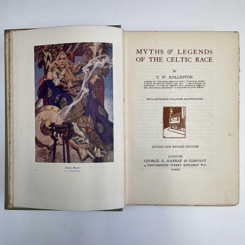 131 - T. W. ROLLESTON. 'Myths & Legends of The Celtic Race,' decorative gilt boards, second edition, Georg... 