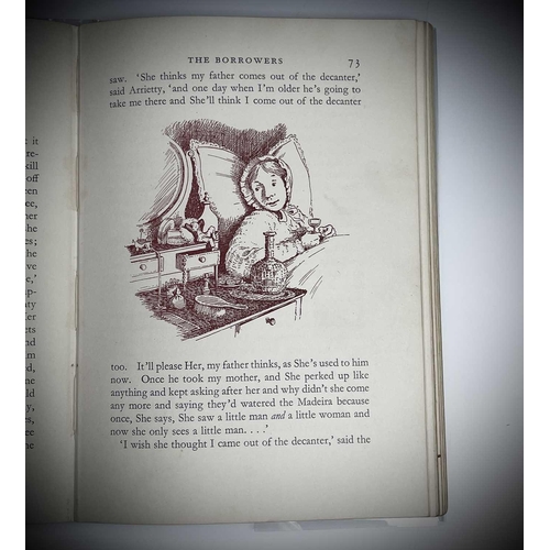 136 - MARY NORTON. 'The Borrowers,' first edition, original cloth, rubbed and bumped with sporadic foxing,... 