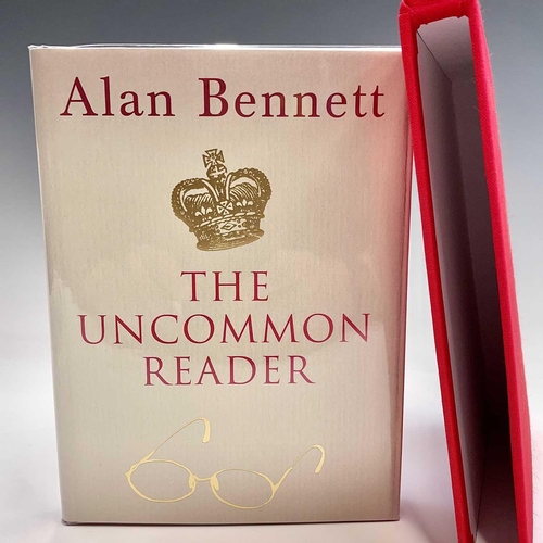 143 - ALAN BENNETT. 'The Uncommon Reader,' signed, cloth slip, ex libris label, unclipped dj, Faber & Fabe... 