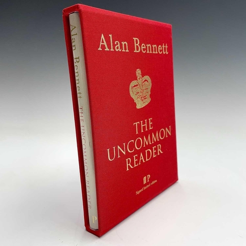 143 - ALAN BENNETT. 'The Uncommon Reader,' signed, cloth slip, ex libris label, unclipped dj, Faber & Fabe... 