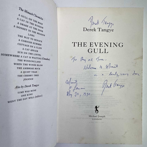 15 - DEREK TANGYE. 'The Evening Gull,' signed and inscribed by the author, first edition, original cloth,... 