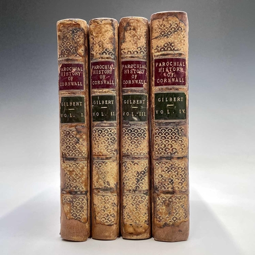 168 - GILBERT DAVIES. 'The Parochial History of the County of Cornwall,' 4 Vols, cont pf re-cased, 8vo, 18... 
