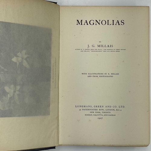 170 - J. G. MILLAIS. 'Magnolias,' first edition, original cloth, Longman Green & Co Ltd, London 1927; With... 